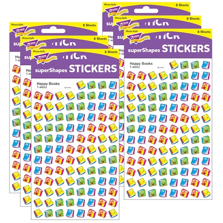 Trend Enterprises Happy Books superShapes Stickers, PK4800 T46053